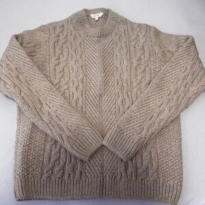 Kotn Tan Cable Knit Sweater - Size S